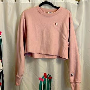 Champion cropped crew neck sweatshirt
